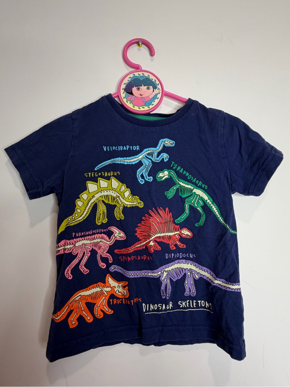 Mini Boden Navy Dinosaur Skeleton T-Shirt 3T